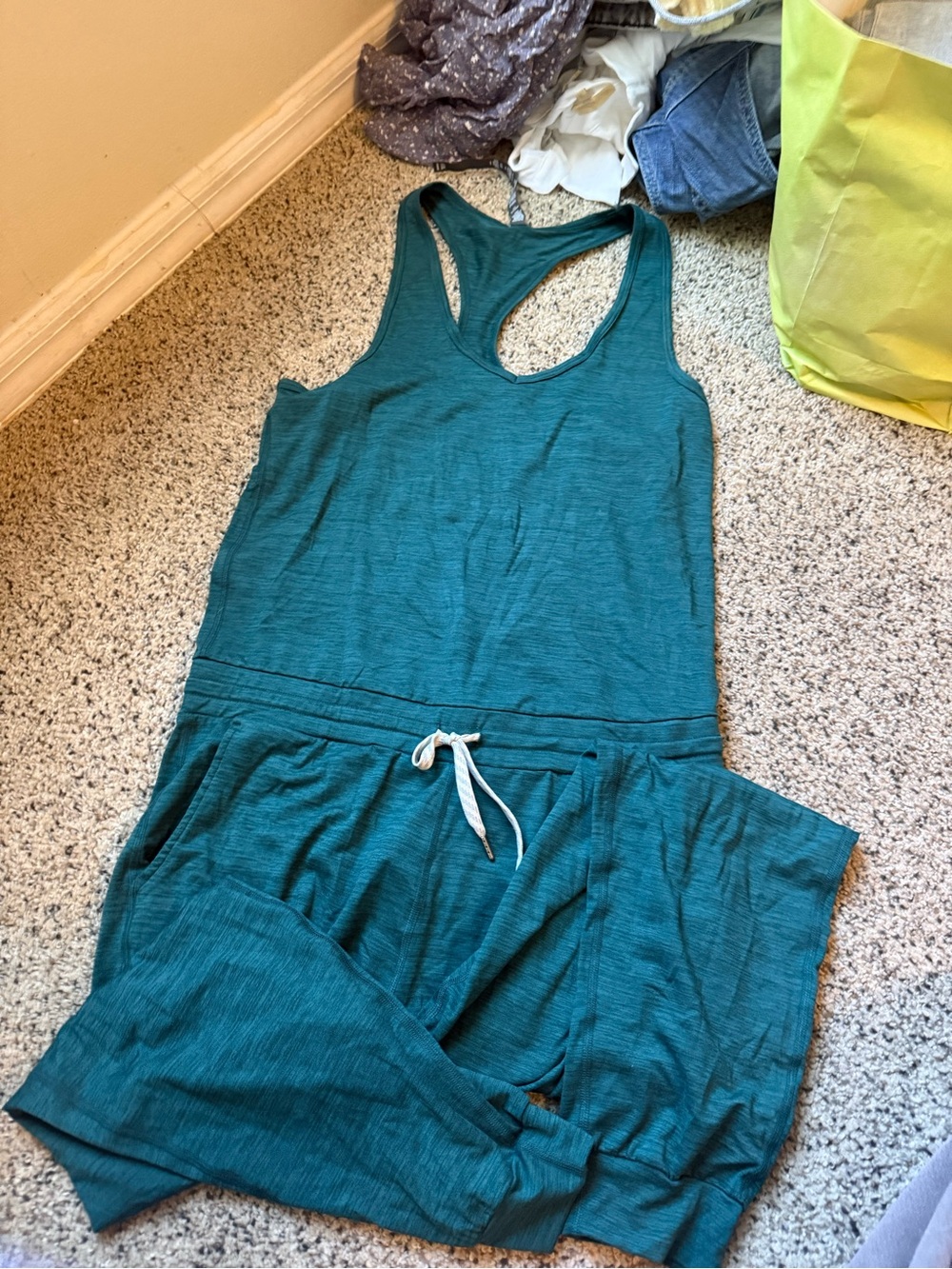 Vuori Teal Green Tank Top with Center Tag
